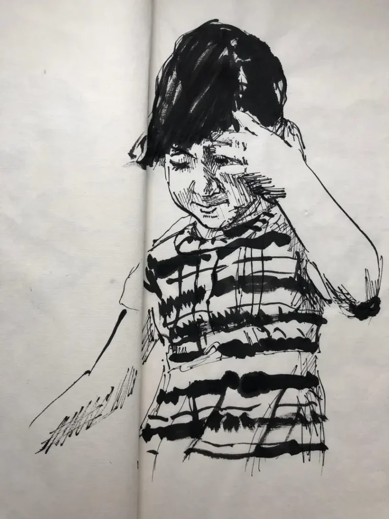 Foto von Tuschezeichnung eines Kindes - Loftart Mal- und Zeichenschule